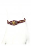 Leather Almondine Bracelet